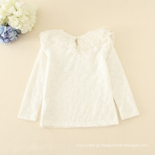 Boa qualidade crianças inverno roupas de algodão branco camisolas meninas undershirts atacado garantia de comércio a retalho